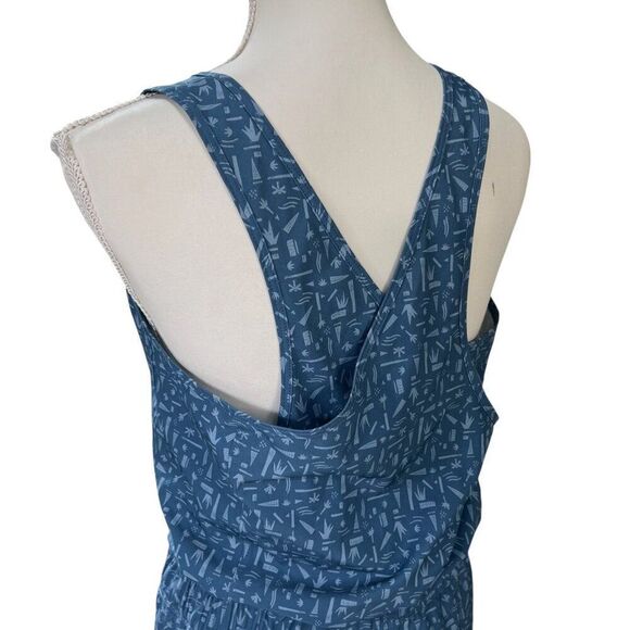 Patagonia Fleetwith Printed Crossback Lightweight Mini Dress Blue Size Small - Picture 8 of 9